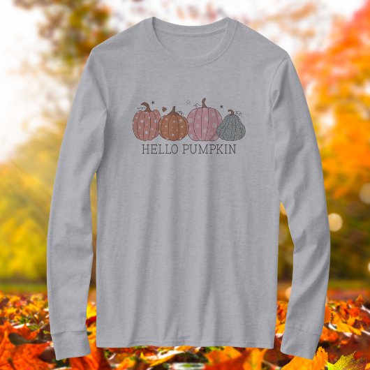 Hello Pumpkin Fall Long Sleeve T - Shirt