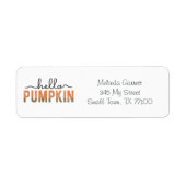Hello Pumpkin Fall Orange Erntedank Label (Vorne)