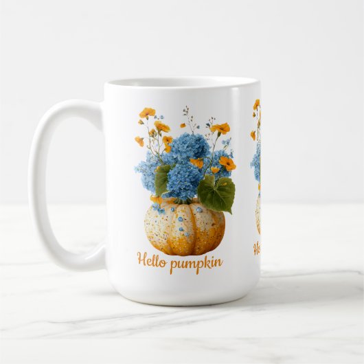 Hello Pumpkin Floral Halloween Arrangement Kaffeetasse (Links)