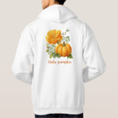 Hello Pumpkin Floral Halloween Design Hoodie (Rückseite)