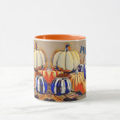 Hello Pumpkin Gourd Herbstfarben Zuhause Accent Pa Tasse (Zentrum)