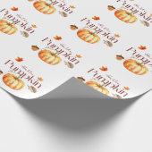 Hello Pumpkin Holiday Geschenk Wrap Geschenkpapier (Ecke)