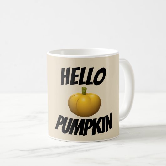 HELLO PUMPKIN Kaffeemugs Kaffeetasse (VorderseiteRechts)