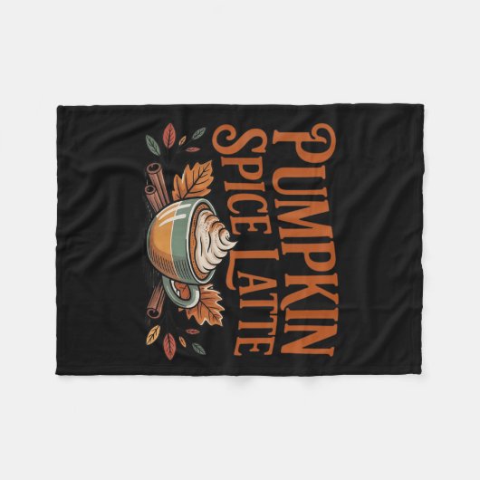 Hello Pumpkin Latte Sce Coffee Love Fall Season Fleecedecke (Vorderseite (Horizontal))