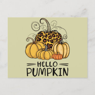 Hello Pumpkin Lover Herbst Herbst Herbst Thanksgiv Feiertagspostkarte