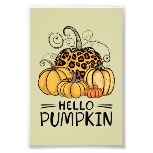 Hello Pumpkin Lover Herbst Herbst Herbst Thanksgiv Fotodruck (Vorne)