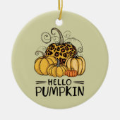 Hello Pumpkin Lover Herbst Herbst Herbst Thanksgiv Keramik Ornament (Vorne)