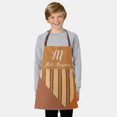 Hello Pumpkin Monogram Optionaler Name Fall Schürze (Getragen)