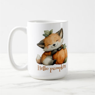 Hello Pumpkin Niedlich Fox Halloween Design Kaffeetasse