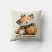 Hello Pumpkin Niedlich Fox Halloween Design Kissen (Rückseite)