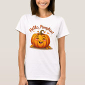 Hello Pumpkin Niedlich Halloween Happy Pumpkin Des T-Shirt (Vorderseite)
