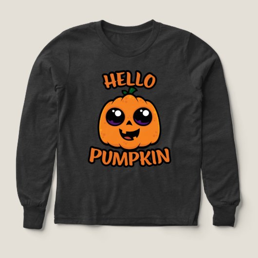 Hello Pumpkin Niedlich Halloween Jack-O-Lantern (Design Vorderseite)