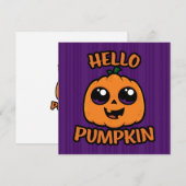 Hello Pumpkin Niedlich Halloween Jack-O-Lantern (Vorne/Hinten)