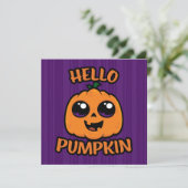 Hello Pumpkin Niedlich Halloween Jack-O-Lantern (Stehend Vorderseite)