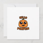 Hello Pumpkin Niedlich Halloween Jack-O-Lantern (Rückseite)