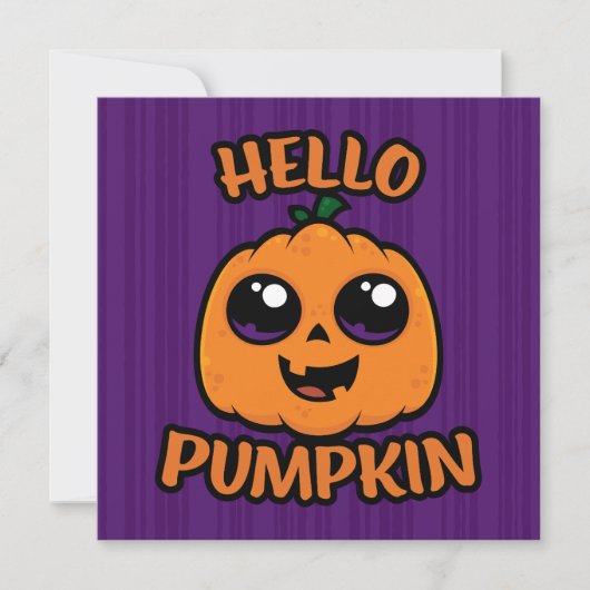 Hello Pumpkin Niedlich Halloween Jack-O-Lantern (Vorderseite)