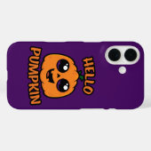 Hello Pumpkin Niedlich Halloween Jack-O-Lantern Case-Mate iPhone Hülle (Rückseite (Horizontal))