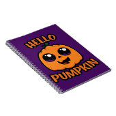 Hello Pumpkin Niedlich Halloween Jack-O-Lantern Notizblock (Rechte Seite)