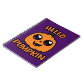 Hello Pumpkin Niedlich Halloween Jack-O-Lantern Notizblock (Linke Seite)