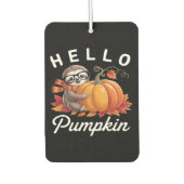 Hello Pumpkin - Niedlicher Fall Sloth Herbstleaves Autolufterfrischer (Vorderseite)