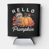 Hello Pumpkin - Niedlicher Fall Sloth Herbstleaves Dosenkühler (Vorderseite)
