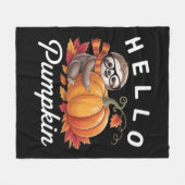 Hello Pumpkin - Niedlicher Fall Sloth Herbstleaves Fleecedecke (Vorderseite (Horizontal))