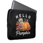 Hello Pumpkin - Niedlicher Fall Sloth Herbstleaves Laptopschutzhülle (Vorne Rechts)