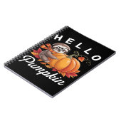 Hello Pumpkin - Niedlicher Fall Sloth Herbstleaves Notizblock (Linke Seite)