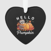 Hello Pumpkin - Niedlicher Fall Sloth Herbstleaves Ornament (Vorderseite)