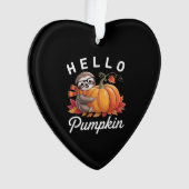 Hello Pumpkin - Niedlicher Fall Sloth Herbstleaves Ornament (Vorderseite)