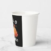 Hello Pumpkin - Niedlicher Fall Sloth Herbstleaves Pappbecher (Links)