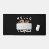 Hello Pumpkin - Niedlicher Fall Sloth Herbstleaves Schreibtischunterlage (Tastatur & Maus)