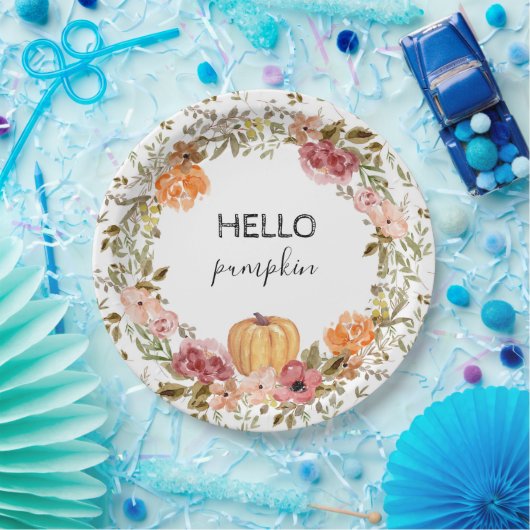 Hello Pumpkin Paper Tellers Fall Brautparty Pappteller (Party)