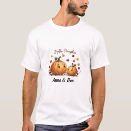 Hello Pumpkin Personalisiert Couples T - Shirt