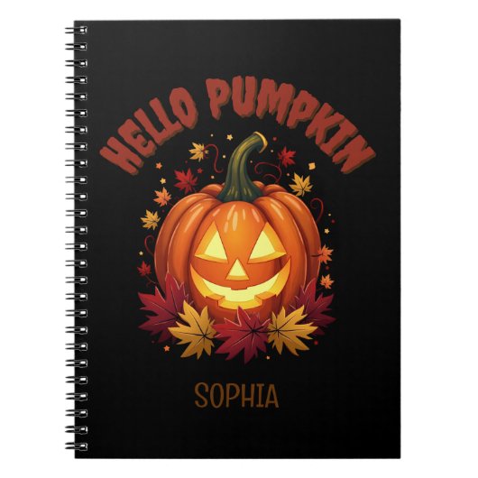 Hello Pumpkin Personalisiert Notizblock (Vorderseite)