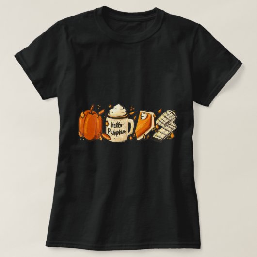 Hello Pumpkin Pie Spice Latte Kaffee Liebe Fall Se T-Shirt (Design vorne)