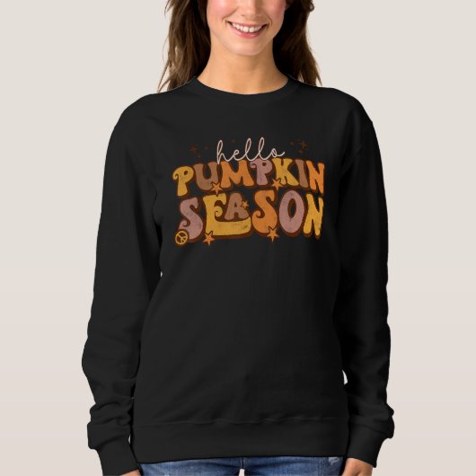 Hello Pumpkin Season Autumn Fall Y'all Thanksgivin Sweatshirt (Vorderseite)