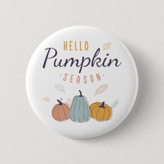 Hello Pumpkin Season Button (Vorderseite)