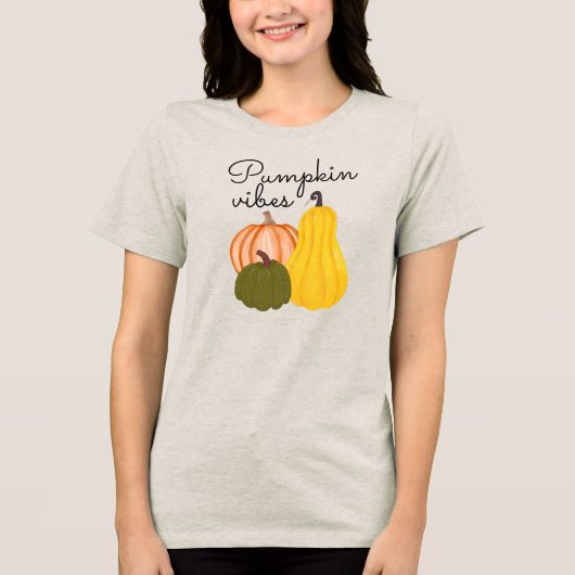 Hello Pumpkin Season Fall Vibes Pumpkin Gewürz Tri-Blend Shirt (Vorderseite)