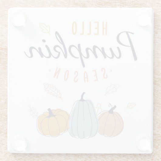 Hello Pumpkin Season Glasuntersetzer (Rückseite)