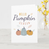 Hello Pumpkin Season Karte (Gelbe Blume)