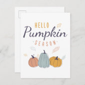 Hello Pumpkin Season Postkarte (Vorne/Hinten)