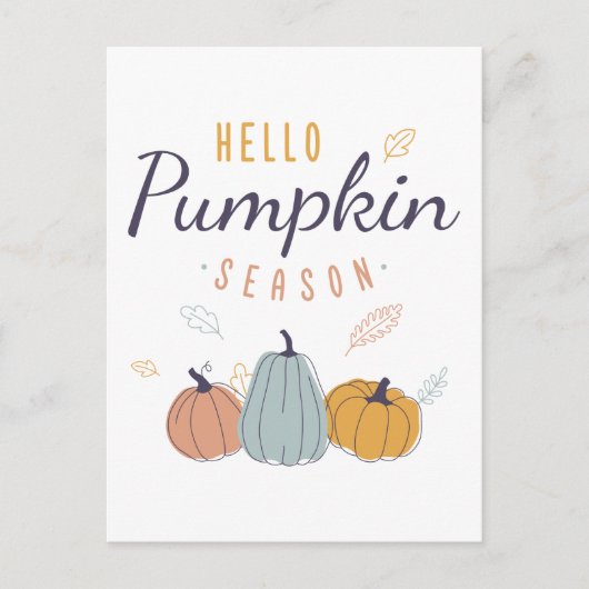 Hello Pumpkin Season Postkarte (Vorderseite)