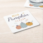 Hello Pumpkin Season Rechteckiger Pappuntersetzer (angewinkelt)