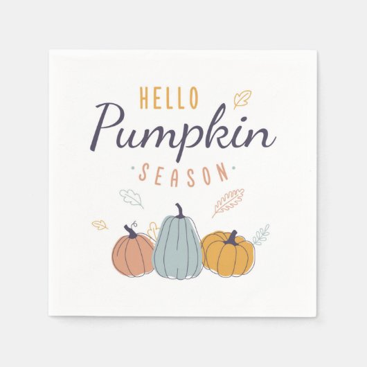 Hello Pumpkin Season Serviette (Vorderseite)