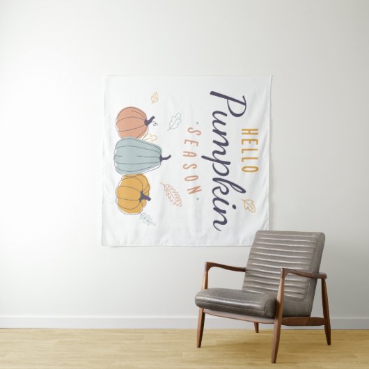 Hello Pumpkin Season Wandteppich (Beispiel (Horizontal))