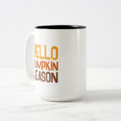 Hello Pumpkin Season Zweifarbige Tasse (Vorderseite Links)