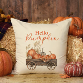 Hello Pumpkin Vintag Pumpkin Carts Kissen