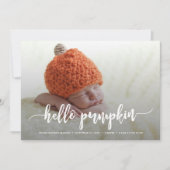 Hello Pumpkin White Script Ankündigung (Vorderseite)