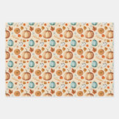 Hello Pumpkin Wrapping Paper Flat Sheet Set 3 Geschenkpapier Set (Vorderseite 3)